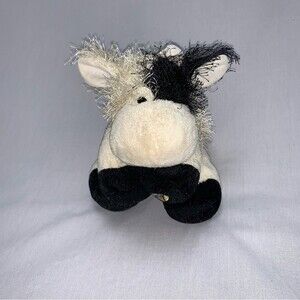 Ganz Webkinz Lil KINZ Cow Authentic Plush Stuffed Animal Black & White Lovey Toy